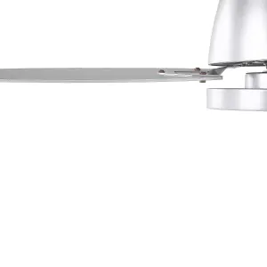 Ceiling Fan with Light Silver MLAVA