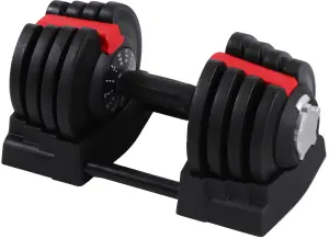 Strongology ELEMENT SET Home Fitness Black/Red Adjustable Smart Barbell/Dumbbell/Kettlebell from 2kg up to 19kg Training Weights