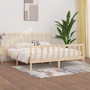 Berkfield Bed Frame Solid Wood 200x200 cm