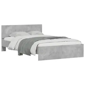 Berkfield Bed Frame without Mattress Concrete Grey 120x200 cm