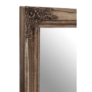 Interiors by Premier Baroque Rectangular Gold Wall Mirror