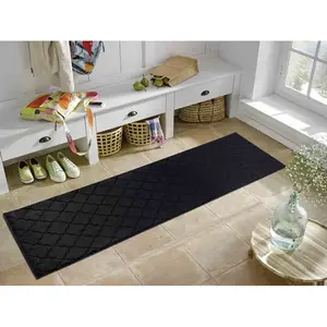 Butcher Door Mat Black / 0.9cm H x 60cm W x 220cm L