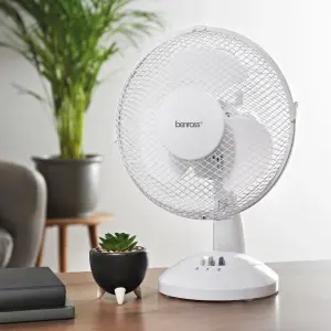 Benross White 9" 21W Fan