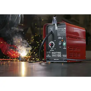 High-Performance 100A Compact MIG Welder for Gasless Welding with Non-Live Torch and Accessories