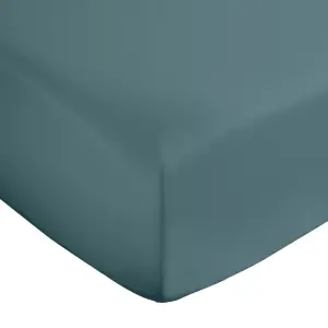 Bianca Fine Linens Bedroom 400 Thread Count Cotton Sateen Fitted Sheet 36cm Depth Teal