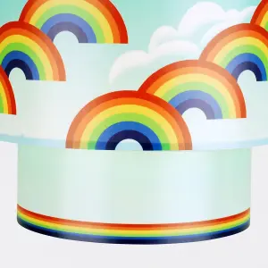 First Choice Lighting Set of 2 Rainbow Design Ceiling Light Shades