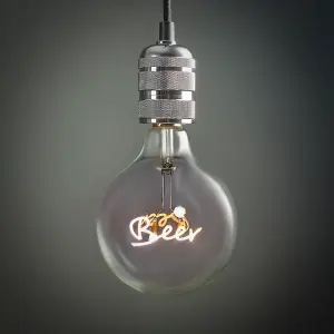 ValueLights Vintage Style 2w LED ES E27 Edison Screw Word Scripted Clear Light Bulb