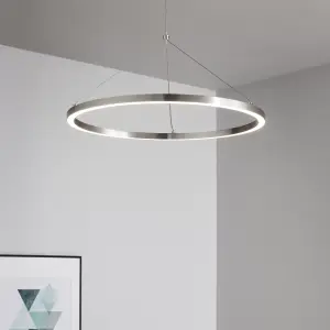 GoodHome Taphao Chrome effect LED Pendant ceiling light, (Dia)500mm