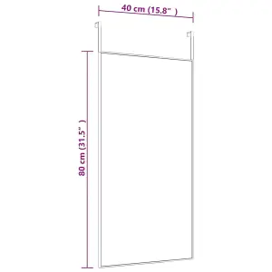 Berkfield Door Mirror Black 40x80 cm Glass and Aluminium