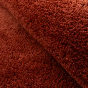 Sienna Red Luxury Plush Soft Pile Living Area Rug 120cm x 170cm