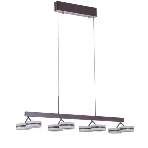 Luminosa Modern LED Hanging Pendant Bronze, Warm White 3000K 2450lm