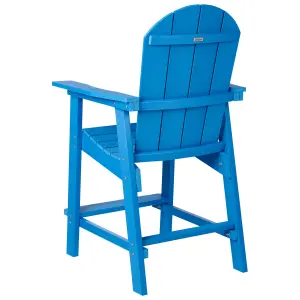 Garden Bar Chair ADIRONDACK Synthetic Material Blue