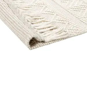 Wool Area Rug 160 x 230 cm Beige PERTEK