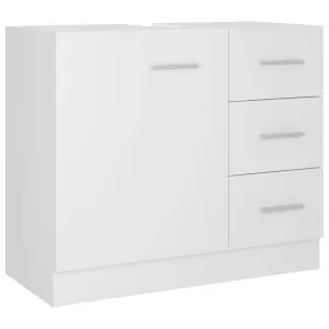 Berkfield Sink Cabinet White 63x30x54 cm Engineered Wood