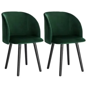 Jacalyn upholstered chair set (Set of 2) Green / Black