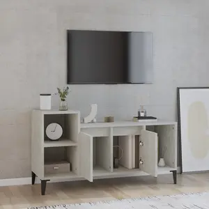 Berkfield TV Cabinet Concrete Grey 100x35x55 cm Engineered Wood