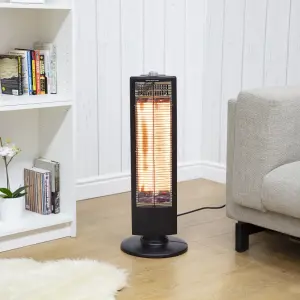 Warmlite Electric 1000W Black Carbon fibre Heater