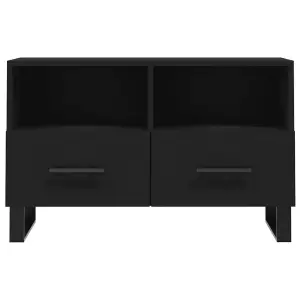 Berkfield TV Cabinet Black 80x36x50 cm Engineered Wood