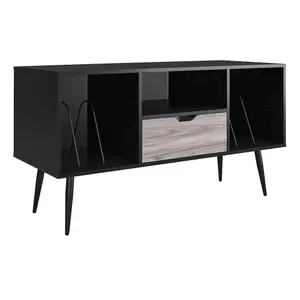 Copley TV-Stand with 1 Drawer Black/Oak