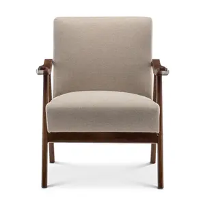 Fabric Linen Beige Selma Accent Chair