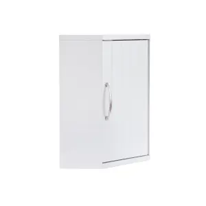 Salcombe Upright Bread Bin, White Wooden Kitchen Corner Cabinet