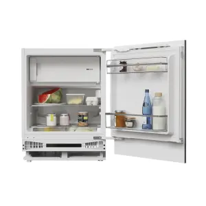 GoodHome GHBUFFUKa Classic Integrated Fridge freezer - Gloss white