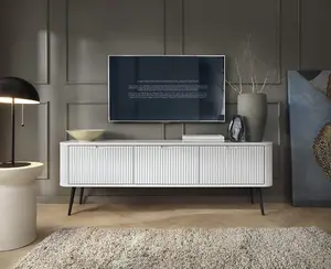 Radiant Zova TV Cabinet H560mm W1680mm D390mm in Pristine White - Luminous Media Sanctuary