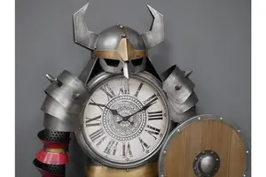 Large Standing Warrior Table Clock