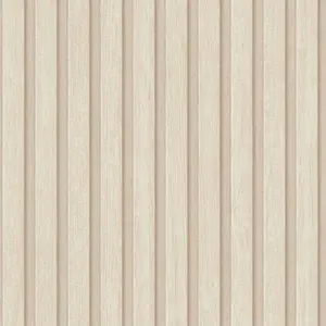 AS Creation Wooden Slats Panelling 3D Wood Panel Stripe Non Woven Wallpaper Beige 39109-6