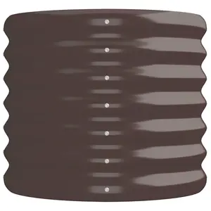 Berkfield Garden Planter Powder-coated Steel 224x40x36 cm Brown