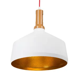 Beliani Modern Pendant Lamp White SEPIK