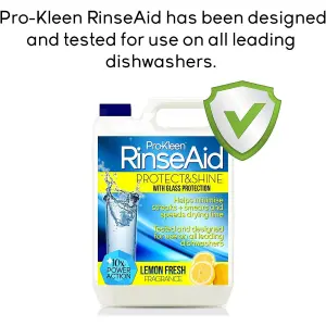 Pro-Kleen Rinse Aid (5L + 500ml) - Lemon Fresh - Protect & Shine With Added Glass Protection