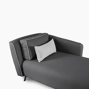 Emelda Grace Chloe Chaise Longue - Dark Grey