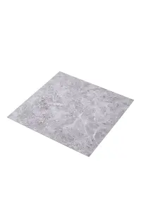 24 Pcs Marble Effect Self Adhesive Vinyl Stone Effect Flooring Tiles 5 m² Coverage