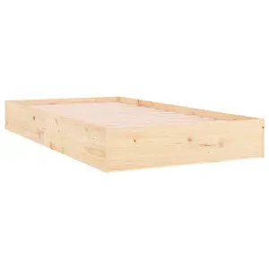 Berkfield Bed Frame Solid Wood 90x200 cm