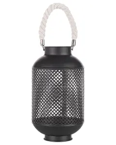 Beliani Modern Lantern CORON Metal Black