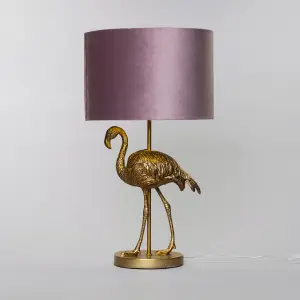 Litecraft Fliss Gold 1 Light Flamingo Table Lamp