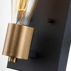 Luminosa Hinkley Silas Wall Lamp Aged Zinc & Heritage Brass