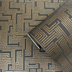 Galerie Boutique Collection Shimmery Geometric Maze Wallpaper