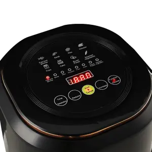 Black 4.5L Digital Air Fryer with Timer,Non-Stick Removable Basket