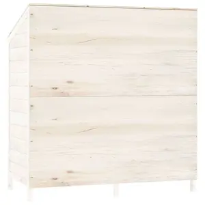 Berkfield Garden Shed White 102x52x112 cm Solid Wood Fir