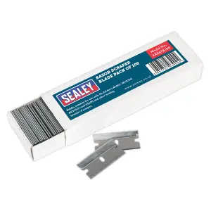 Sealey Razor Scraper Blade For AK867 AK5504 VS500 - Pack of 100 Pieces AK867B100