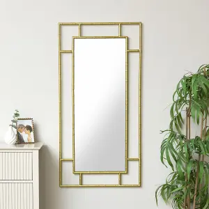 Melody Maison Large Gold Framed Wall Mirror 120cm x 60cm