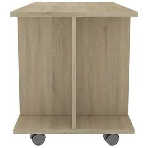 Berkfield TV Cabinet with Castors Sonoma Oak 80x40x40 cm Engineered Wood