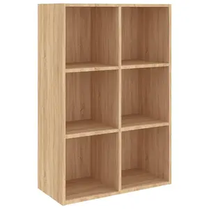 Berkfield Book Cabinet/Sideboard Sonoma Oak 66x30x97.8 cm Engineered Wood