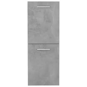 Berkfield Bathroom Cabinet Concrete Grey 30x30x80 cm Engineered Wood