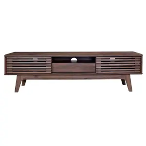 Copen Walnut 150cm TV Unit Cabinet, TV Stand  with 2 Storage Shelves and Sliding Doors for Living Room