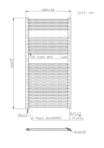 Right Radiators 1200x600 mm Vertical Straight Heated Towel Rail Radiator Ladder Warmer Anthracite