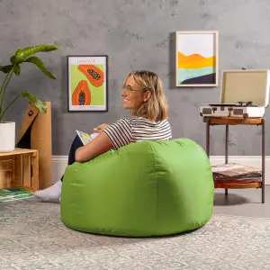 Veeva Classic Indoor Outdoor Bean Bag Lime Green Bean Bag Chair