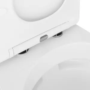 GoodHome Levanna White Close-coupled Square Toilet & cistern with Soft close seat & Close coupled cistern